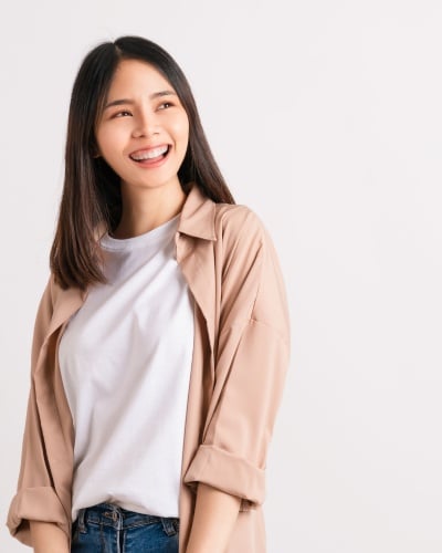 teenager smiling