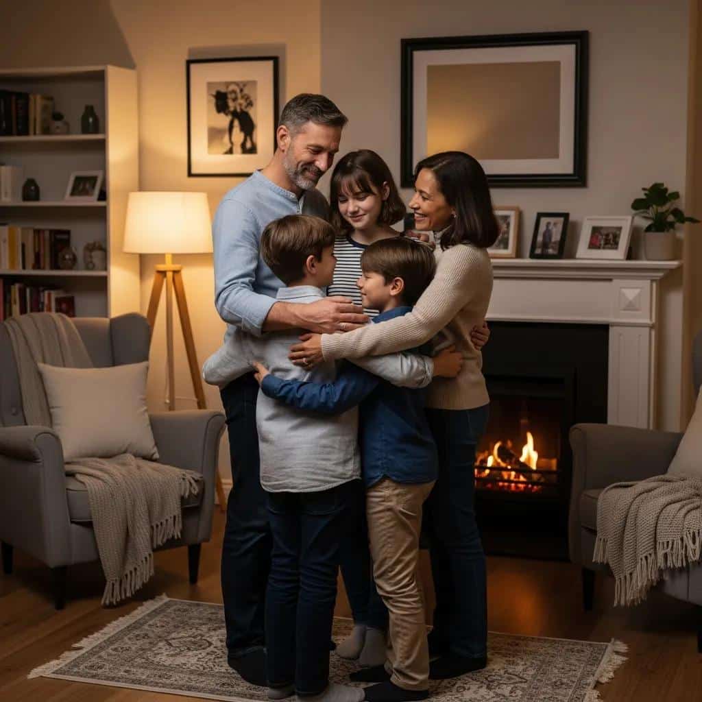 Family welcoming a teenager home, symbolizing support and love in the recovery journey