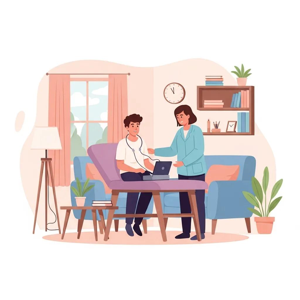 Teenager engaged in hypnotherapy session in a calming therapy room, emphasizing emotional healing and support